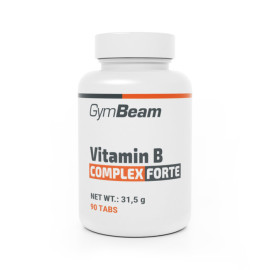 Complexul de vitamine B Forte - GymBeam - fără aromă - 90 tablete.