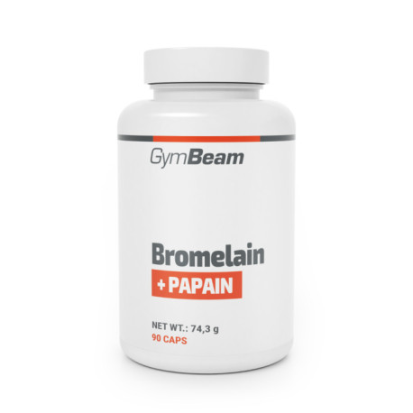 Bromelain Papain - GymBeam - fără aromă - 20 x 2,8 g - 90 pliculețe