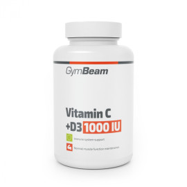 Vitamina C + D3 1000 UI - GymBeam - 90 de pliculețe