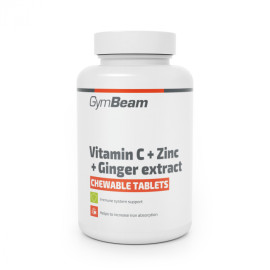 Comprimate cu extract de vitamina C + zinc + ghimbir pentru supt - GymBeam - 90 tablete.