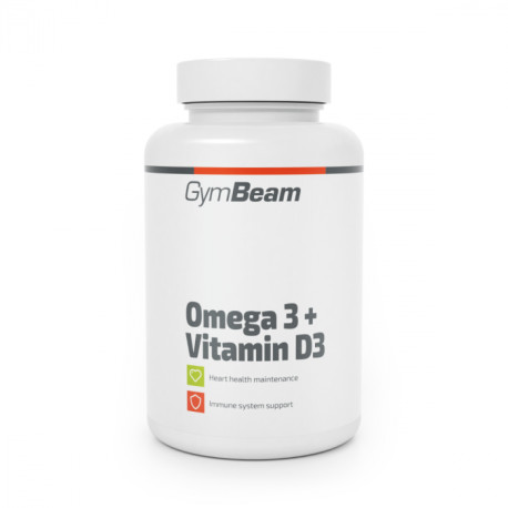 Omega 3 + Vitamina D3 - GymBeam - 90 de pliculețe