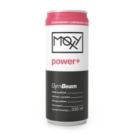 Băutură energizantă MOXY power+ 330 ml - GymBeam - Limonadă cu căpșuni