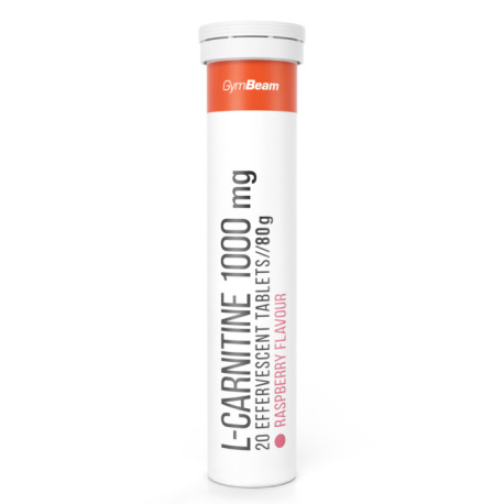 L-carnitină 1000 mg efervescentă - GymBeam - zmeură - 20 tablete.