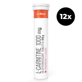L-Carnitine 1000 mg Efervescent - GymBeam - Zmeură - 12 x 20 comprimate
