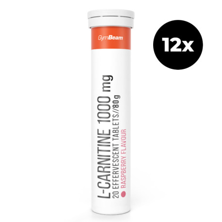 L-Carnitine 1000 mg Efervescent - GymBeam - Zmeură - 12 x 20 comprimate