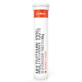 Multivitamine 100% efervescente - GymBeam - portocaliu - 20 tablete.
