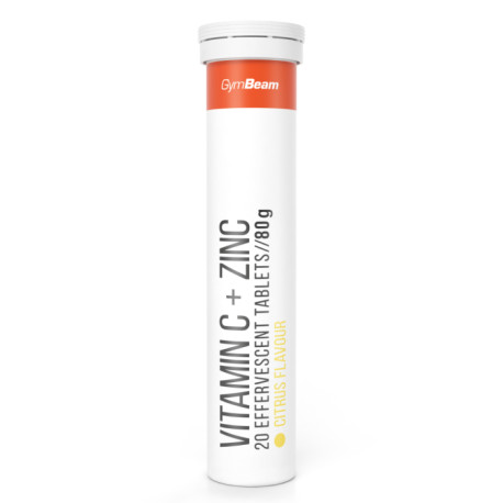 Vitamina C + Zinc Sparkling - GymBeam - Citrice - 12 x 20 tablete