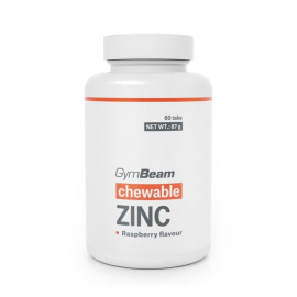 Zinc, pastile de supt - GymBeam - zmeură - 60 tablete.