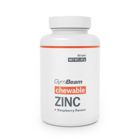 Zinc, pastile de supt - GymBeam - zmeură - 60 tablete.
