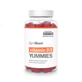 Vitamin D3 Yummies - GymBeam - Căpșuni - 50 de pliculețe.