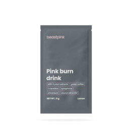 Mostră de băutură Pink Burn - GymBeam - lămâie - 5 g