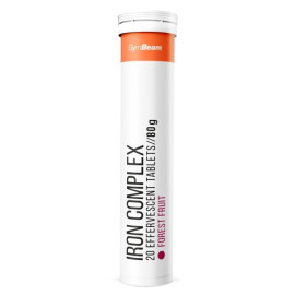 Complexul de fier sparkling - GymBeam - fructe de pădure - 20 tab.