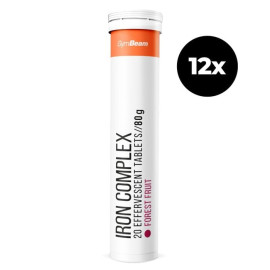 Iron Complex sparkling - GymBeam - fructe de pădure - 12 x 20 tab