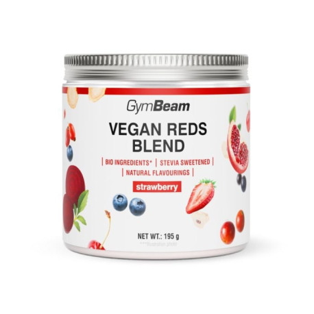 Amestec Vegan Reds - GymBeam - Căpșuni - 195 g