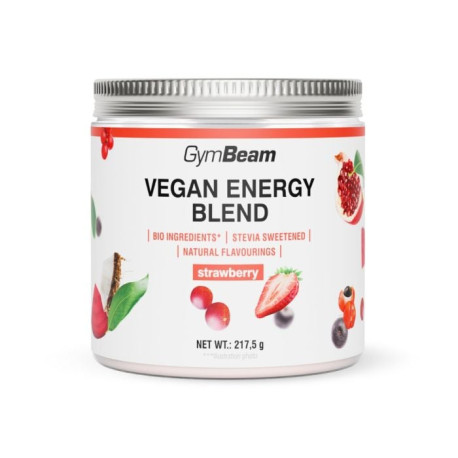 Amestec energetic vegan - GymBeam - Căpșuni - 217,5 g