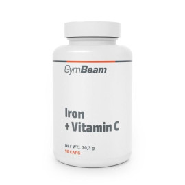 Fier + Vitamina C - GymBeam - 90 de pliculețe.