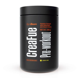 CreaFue Pre-antrenament - GymBeam - lime și lămâie - 450 g