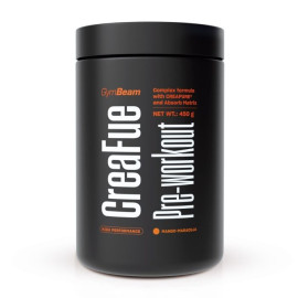 CreaFue Pre-antrenament - GymBeam - fructul pasiunii mango - 450 g