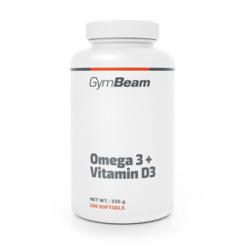 Omega 3 + vitamina D3 - GymBeam - 240 de plicuri.