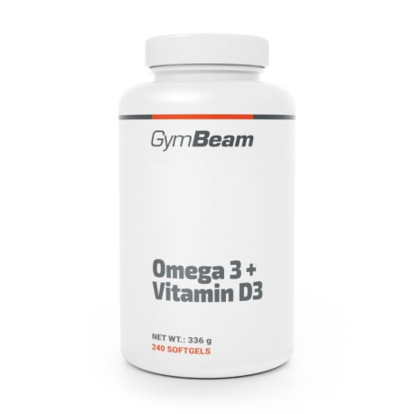 Omega 3 + vitamina D3 - GymBeam - 240 de plicuri.