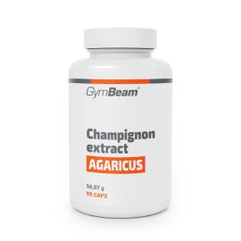 Extract de Champignon (Agaricus) cu 20% polizaharide și 10% beta-glucani - GymBeam - 90 de plicuri.