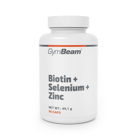 Biotină + Seleniu + Zinc - GymBeam - 90 de capsule.