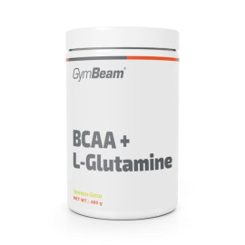 BCAA + L-Glutamină – GymBeam - Lămâie cu lime - 480 g