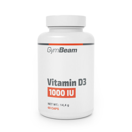 Vitamina D3 1000 UI - GymBeam - fără aromă - 60 de plicuri.