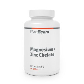 Magneziu + Quelat de zinc - GymBeam - 90 de plicuri.
