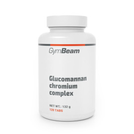 Complex de glucomanan și crom - GymBeam - 144 g - 120 tablete.
