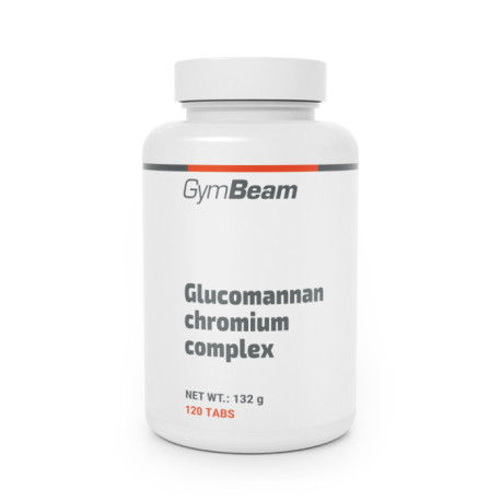 Complex de glucomanan și crom - GymBeam - 144 g - 120 tablete.