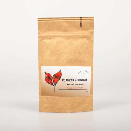 Rădăcină africană de mușcată - 25g măcinată - Pelargonium sidoides