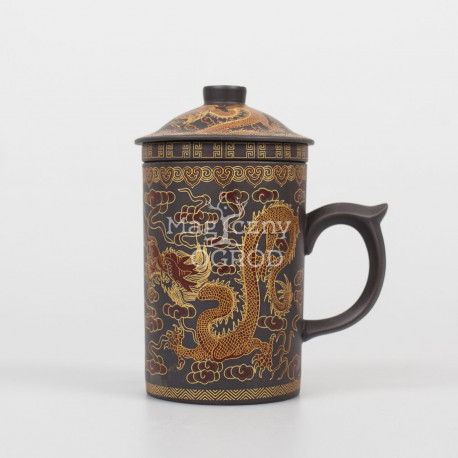 Cană din ceramică dragon chinezesc cu infuzor