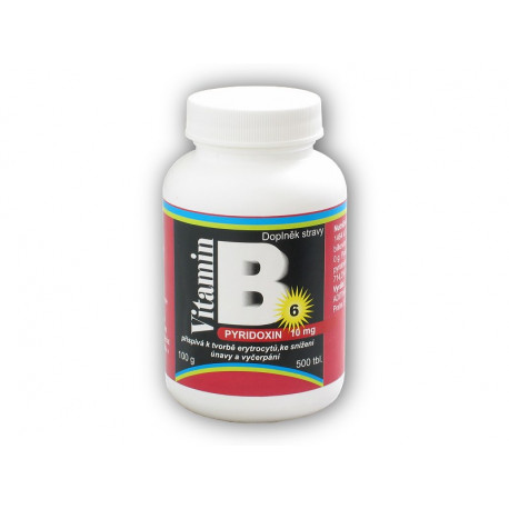 Piridoxină Vitamina B 6 10mg 500 Comprimate