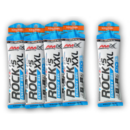4x Rocks Energy Gel XXL cofeină 65g+1xFREE - cola